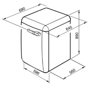 تعمیر ماشین لباسشویی اسمگ طرح Retro مدل LBB14CR-2
