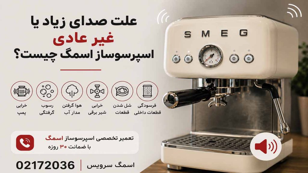 علت صدای زیاد یا غیر عادی اسپرسوساز اسمگ چیست؟