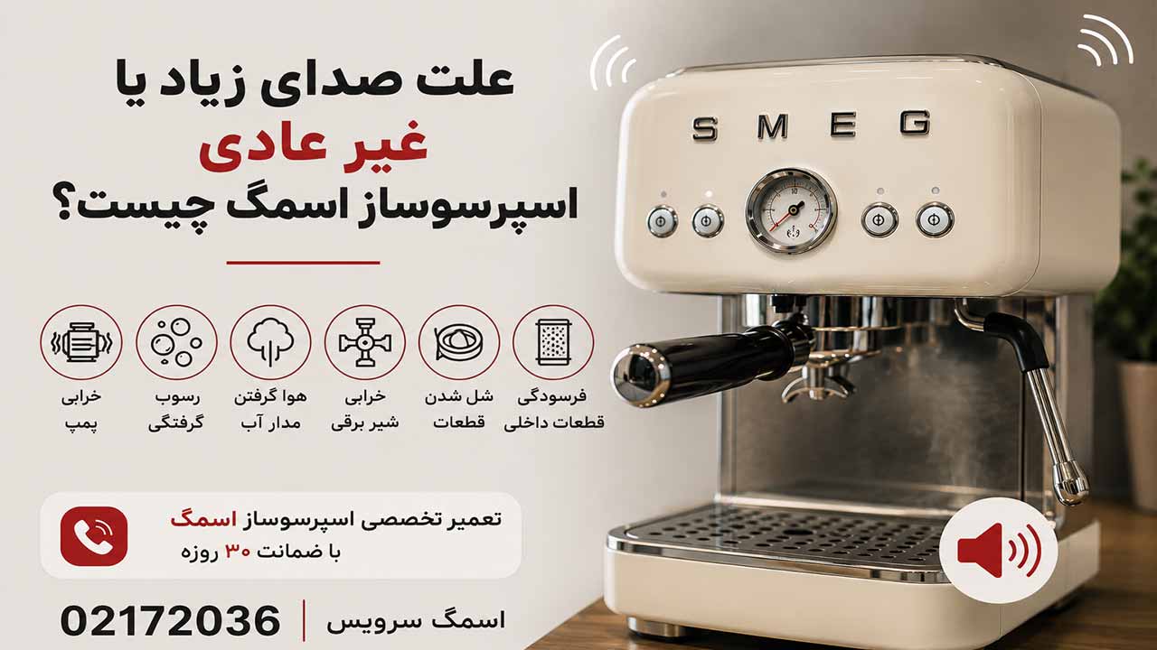 علت صدای زیاد یا غیر عادی اسپرسوساز اسمگ چیست؟